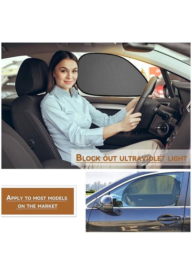 أيكين ستائر Aikenn 2 قطعة لحماية نوافذ السيارة من أشعة الشمس فوق البنفسجية، ستائر جانبية، ستائر شبكية للحماية من أشعة الشمس فوق البنفسجية، مناسبة للمركبات والشاحنات والسيارات (أسود) - Image 3