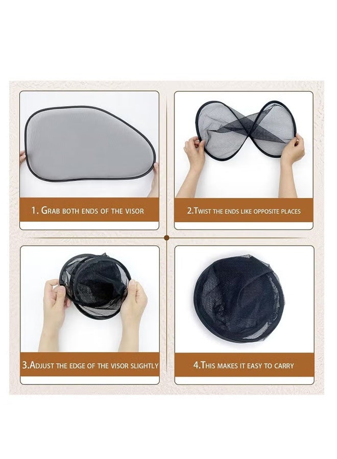 أيكين ستائر Aikenn 2 قطعة لحماية نوافذ السيارة من أشعة الشمس فوق البنفسجية، ستائر جانبية، ستائر شبكية للحماية من أشعة الشمس فوق البنفسجية، مناسبة للمركبات والشاحنات والسيارات (أسود) - Image 4