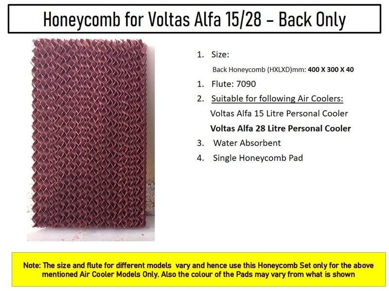 HAVAI HAVAI Honeycomb Pad Back for Voltas Alfa 15 Litre Personal Cooler Only  - Image 2
