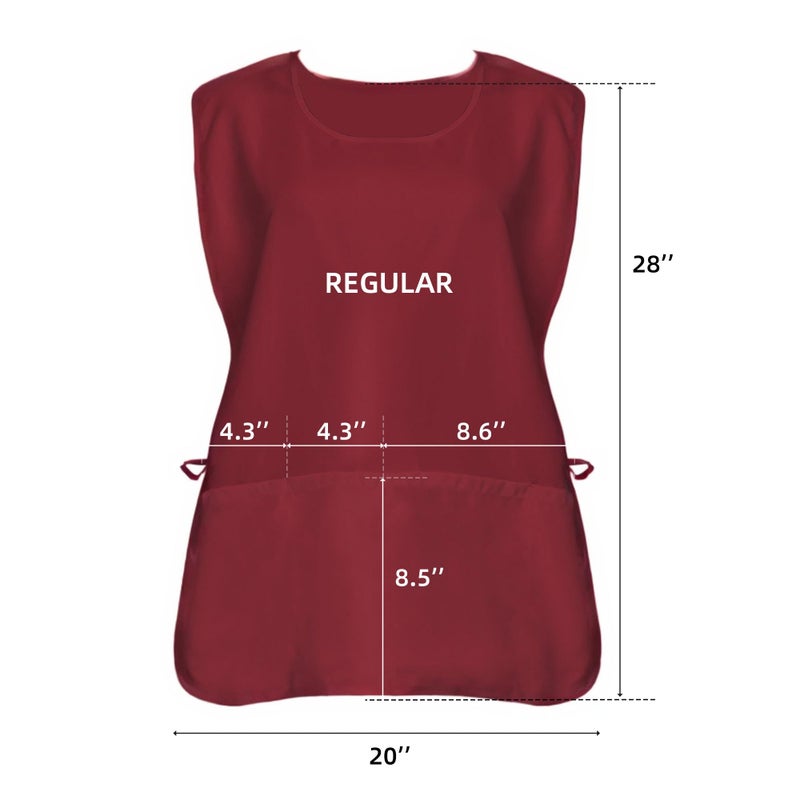 Xeoxarel Unisex Cobbler Apron with 3 Pockets Vest, Universal Apron for Women or Men Wine Red - Image 2