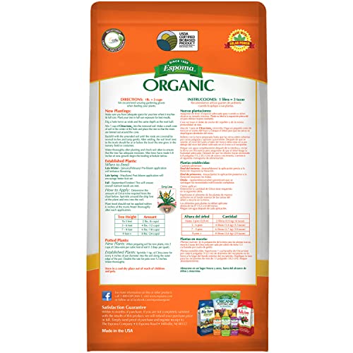 Espoma Organic Citrus-Tone 5-2-6 Natural & Organic Fertilizer and Plant Food for All Citrus, Fruit, Nut & Avocado Trees; 4 lb. Bag. Promotes Vigorous Growth & Abundant Fruit - Image 2