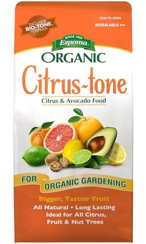 Espoma Organic Citrus-Tone 5-2-6 Natural & Organic Fertilizer and Plant Food for All Citrus, Fruit, Nut & Avocado Trees; 4 lb. Bag. Promotes Vigorous Growth & Abundant Fruit - Image 1