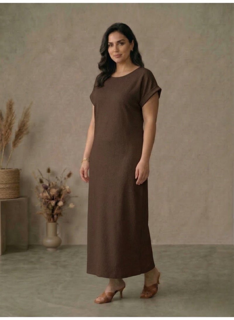 طقم عباية داخلية CEY فاخر من MA، فستان ماكسي نسائي طويل ومحتشم، كاجوال/رسمي تحت العباية (جلابية)، مريح ذو ملمس ناعم على الجسم، قماش جيد التهوية ومناسب للارتداء في جميع الفصول (المقاسات من S إلى XL). - Image 2