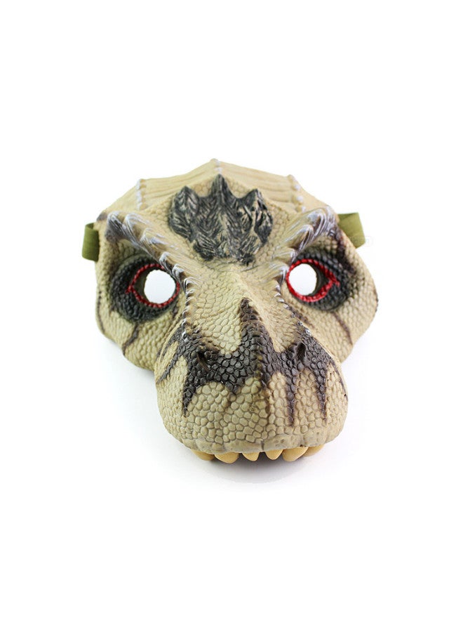 Fearful Dinosaur Face Model Toy Triangle Dragon Dinosaur Resurrection Face Halloween Prank Toys Bionic Toys For Children-Color:Tyrannosaurus Rex Mask  - Image 1