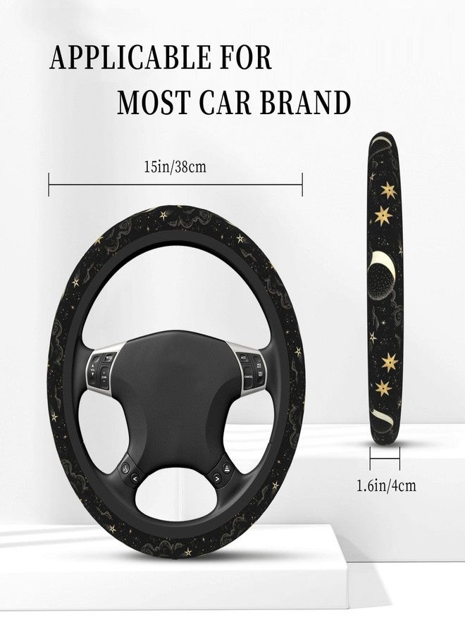 KARREAL Stars Clouds Moon Steering Wheel Cover, Non-slip Breathable Neoprene Steering Wheel Covers, Women Car Accessories Universal 15 Inch Fit Auto, Suvs, Truck - Image 4