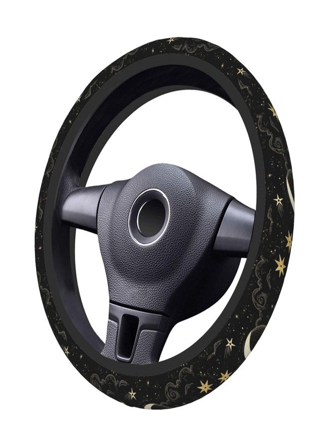 KARREAL Stars Clouds Moon Steering Wheel Cover, Non-slip Breathable Neoprene Steering Wheel Covers, Women Car Accessories Universal 15 Inch Fit Auto, Suvs, Truck - Image 2