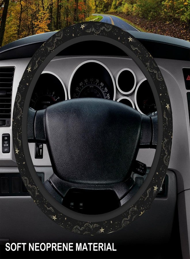 KARREAL Stars Clouds Moon Steering Wheel Cover, Non-slip Breathable Neoprene Steering Wheel Covers, Women Car Accessories Universal 15 Inch Fit Auto, Suvs, Truck - Image 3