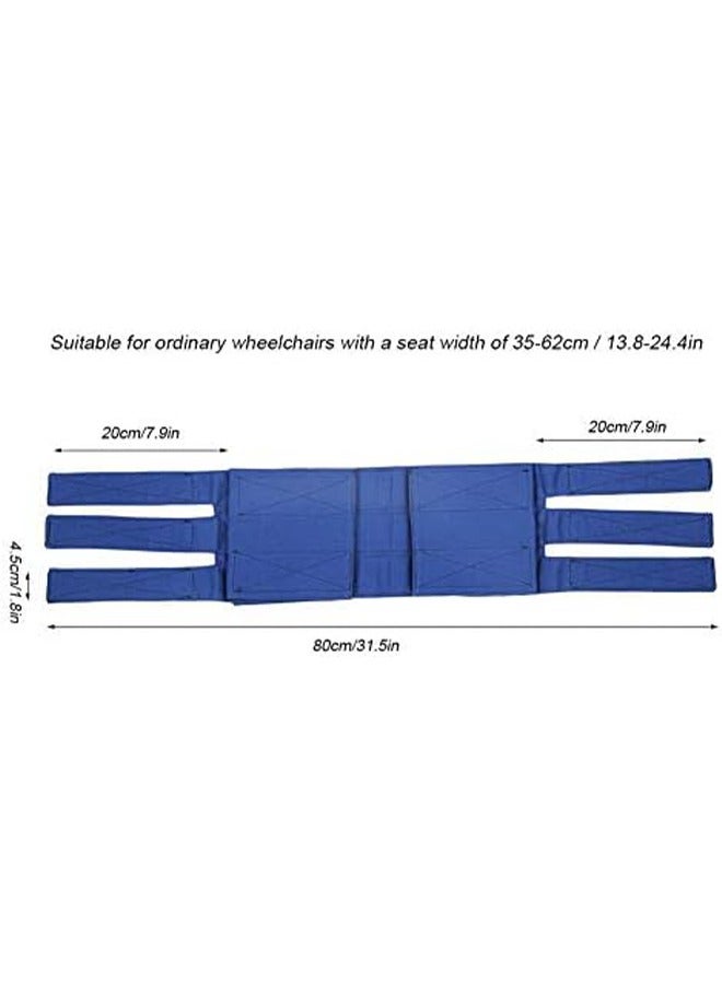 جي أس حزام تثبيت ساق الكراسي ذات العجلات، مسند تثبيت الأقدام للكراسي ذات العجلات، شرائط حزام دعم أقدام النقل الآمن القابلة للضبط لملحقات كبار السن والمعوقين، حزام دعم القدم الطبية (أزرق) - Image 5