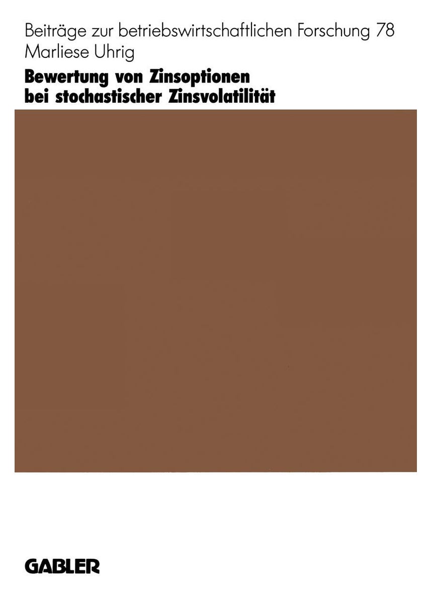 Bewertung von Zinsoptionen bei stochastischer Zinsvolatilität: Ein Inversionsansatz 