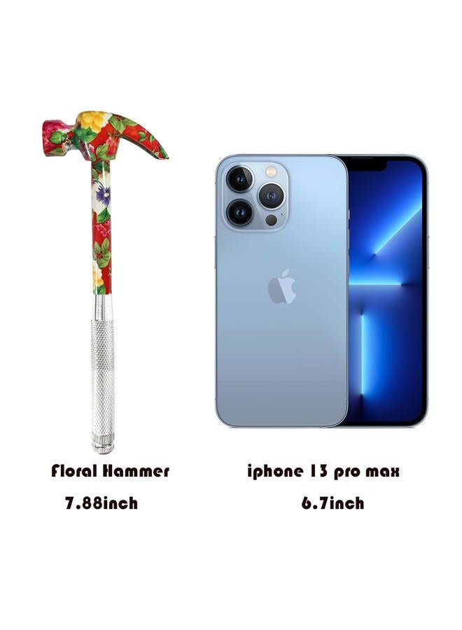 LASUND 6 in 1 Flower Hammer & Screwdriver Tool, All In One Screwdriver Hammer Tools Set with Screwdriver, Best Gift for Birthday Valentine's Mother's day Christmas Thanksgiving Halloween(Red) - Image 5