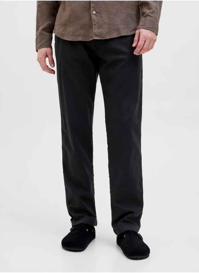 جاك اند جونز Mid Rise Relaxed Fit Joggers with Drawstring