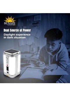Sunaze Sunaze Emergency Solar Rechargeable Floor Lantern Lamp Light With 4 Side Tube Green  - Image 5