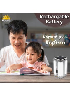 Sunaze Sunaze Emergency Solar Rechargeable Floor Lantern Lamp Light With 4 Side Tube Green  - Image 3