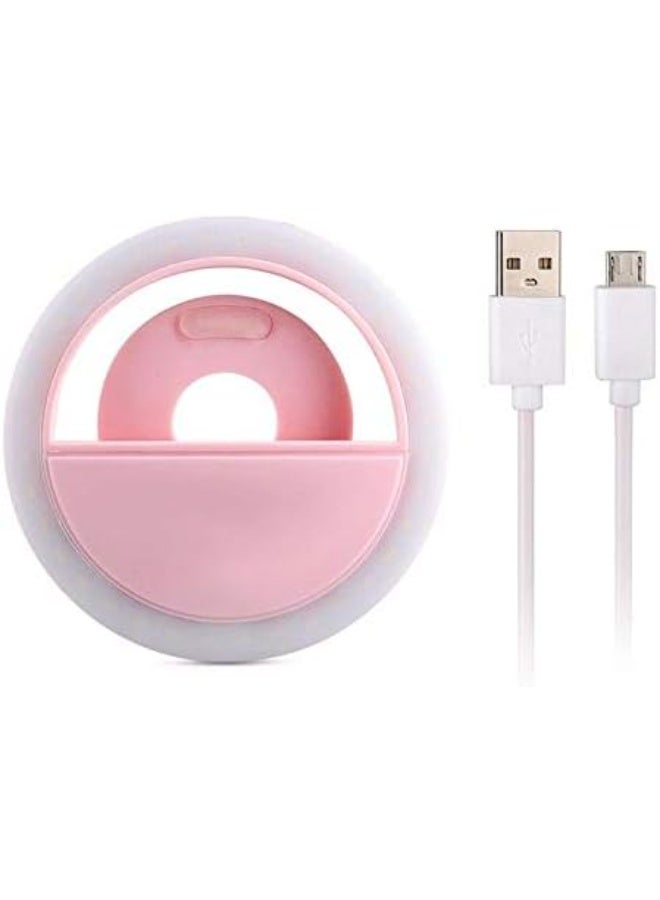 Portable Selfie Ring Light with 3 Brightness Levels – White Light Compatible with Mobile Phones - Image 1