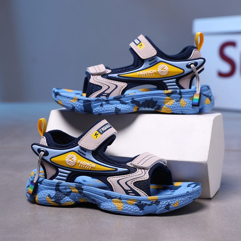 Girls' Sandals 2024 Summer Non-Slip Large Children Girls' Open Toe Non-Slip Breathable Sports Soft Sole Children'S Beach Shoes - Image 4