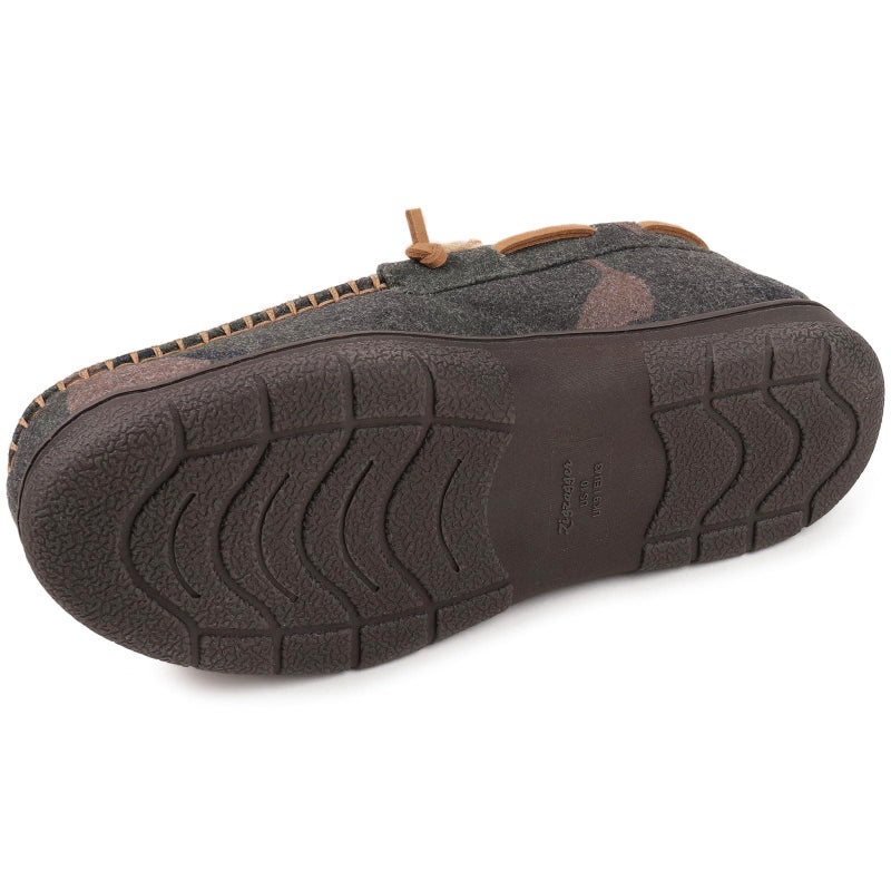 Zigzagger Men's Moccasin Slippers Memory Foam House Shoes, Indoor and Outdoor Warm Loafer Slippers(Camouflage,9) - Image 4