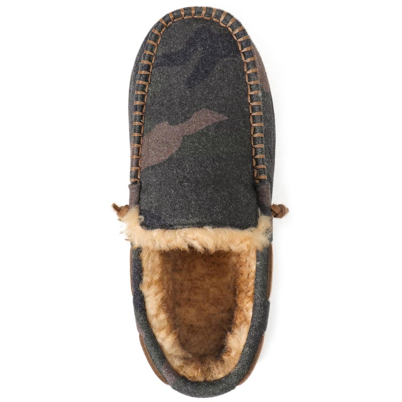 Zigzagger Men's Moccasin Slippers Memory Foam House Shoes, Indoor and Outdoor Warm Loafer Slippers(Camouflage,9) - Image 5