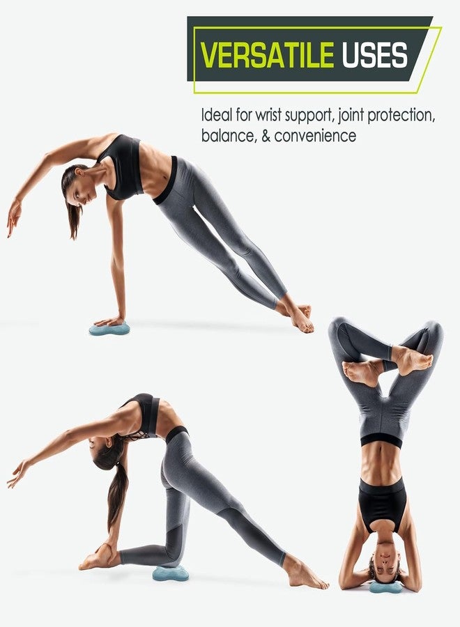 وسادة ركبة يوغا احترافية من FirstFit، وسادة سميكة للغاية للمرفقين لتمارين البيلاتس والبلانك والتأمل، وسادة حماية للمفاصل مضادة للانزلاق، عبوة من قطعتين - أزرق - (المقاس - 7.8 بوصة طول × 7.8 بوصة عرض × 0.78 بوصة سمك) - Image 5