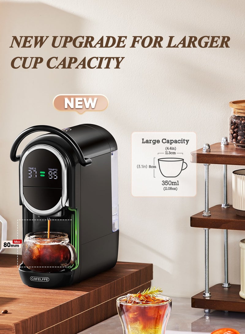 Cafelffe New 4-In-1 Automatic Capsule Coffee Machine With Temperature And Coffee Volume Adjustment Hot Cold Brew Espresso Coffee Maker Compatible With Larger Cup Size 1450W Black - Image 4