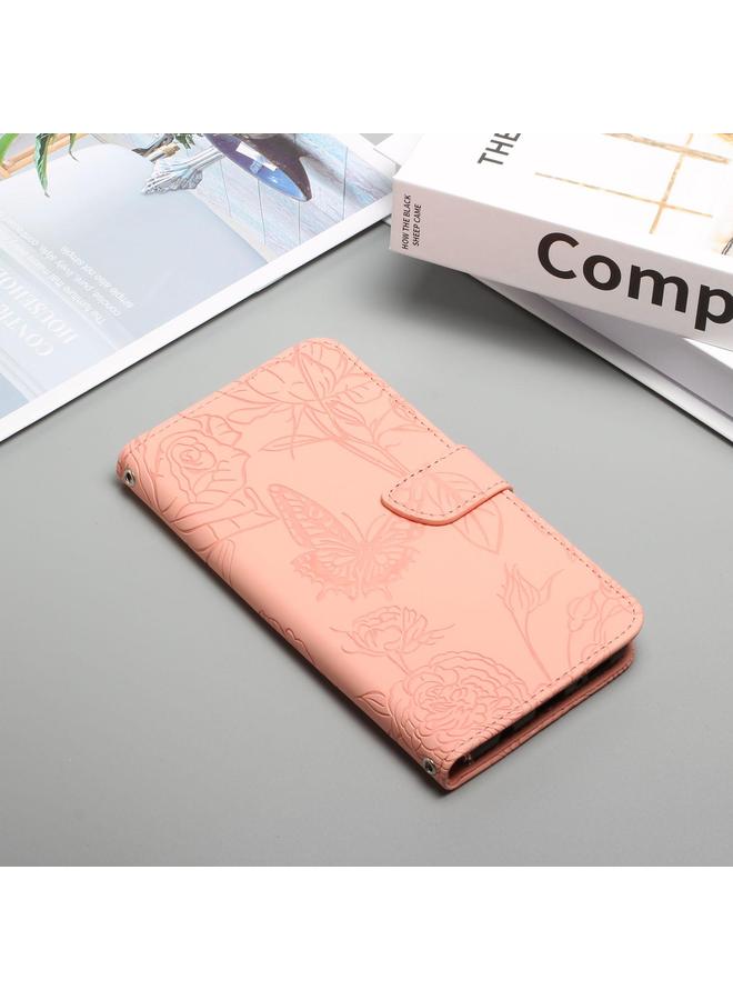 Zaboon Case For Infinix Note 50 Pro 4G / Note 50 4G Skin Feel Butterfly Embossed Flip Leather Phone Case - Image 2