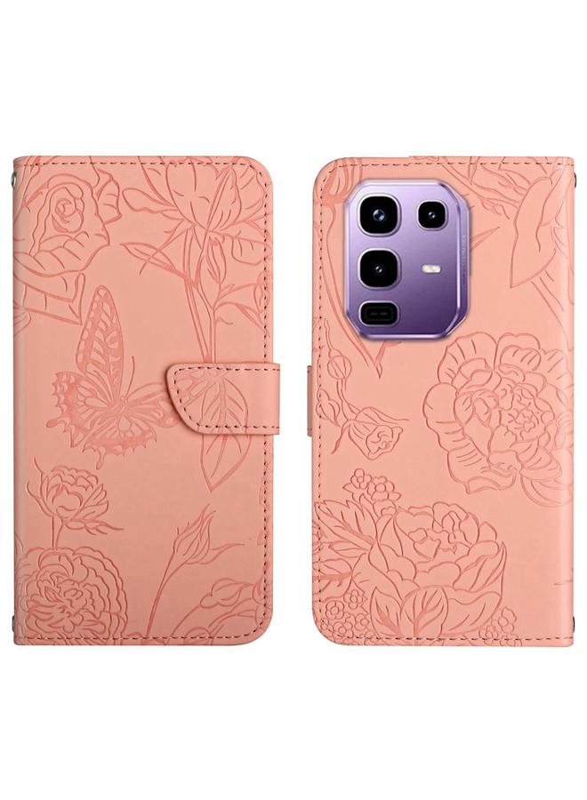 Zaboon Case For Infinix Note 50 Pro 4G / Note 50 4G Skin Feel Butterfly Embossed Flip Leather Phone Case - Image 1