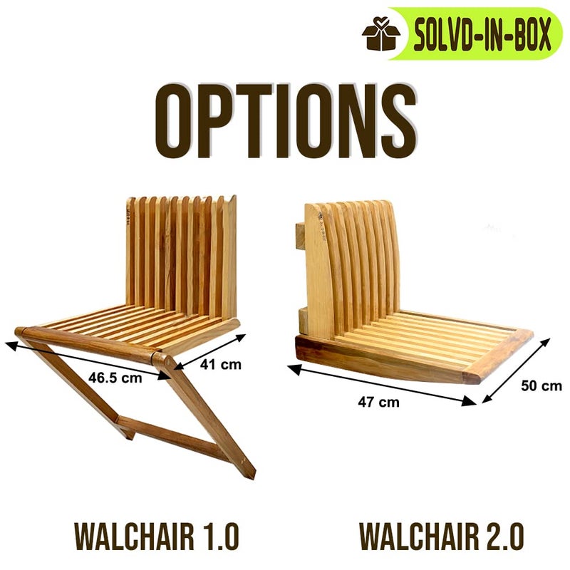 SOLVD-IN-BOX SOLVDINBOX Wall Mounted Foldable Chair Folding Seat Stool AntiSlip Safety Chair for Elder Wall Mounted Foldable Save Space for Children Wall Stool Safety Chair WallMounted Foldable Seating Chair - Image 2