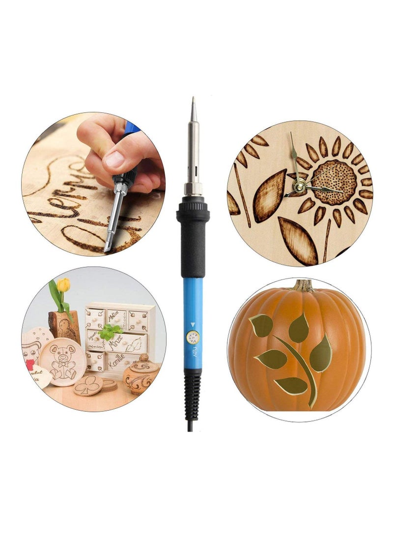 40PCS Soldering Iron Kit Wood Burning Pen Set Electric Soldering Iron Carving Pyrography Tools  - Image 4