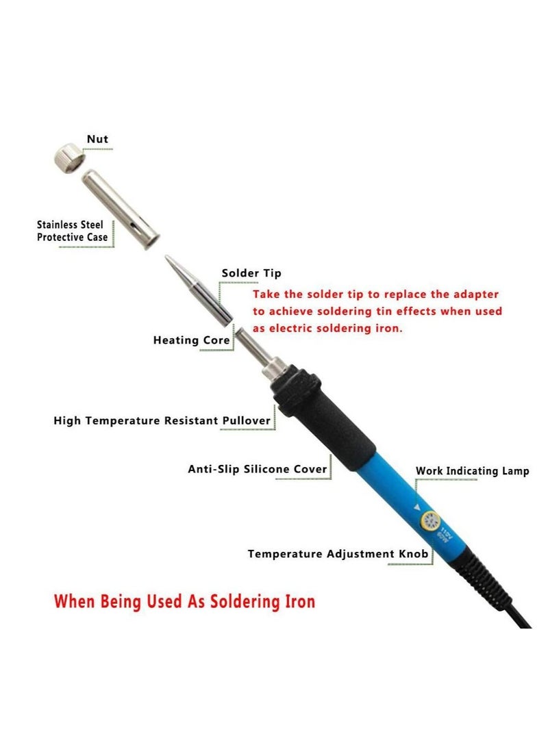 40PCS Soldering Iron Kit Wood Burning Pen Set Electric Soldering Iron Carving Pyrography Tools  - Image 5