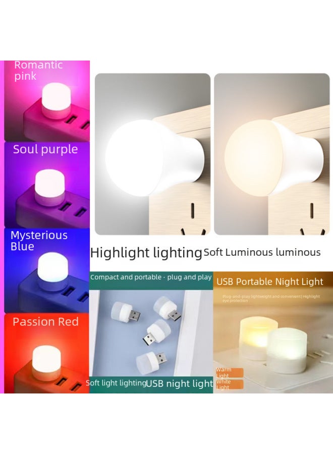 Usb Lighting Decorations Lamp For Desk Night Lamp Bedside Eye Protection Reading Ambient Lighting Mood Light-Color:Y3-USB Night Light (light) + Opp Bag  - Image 3