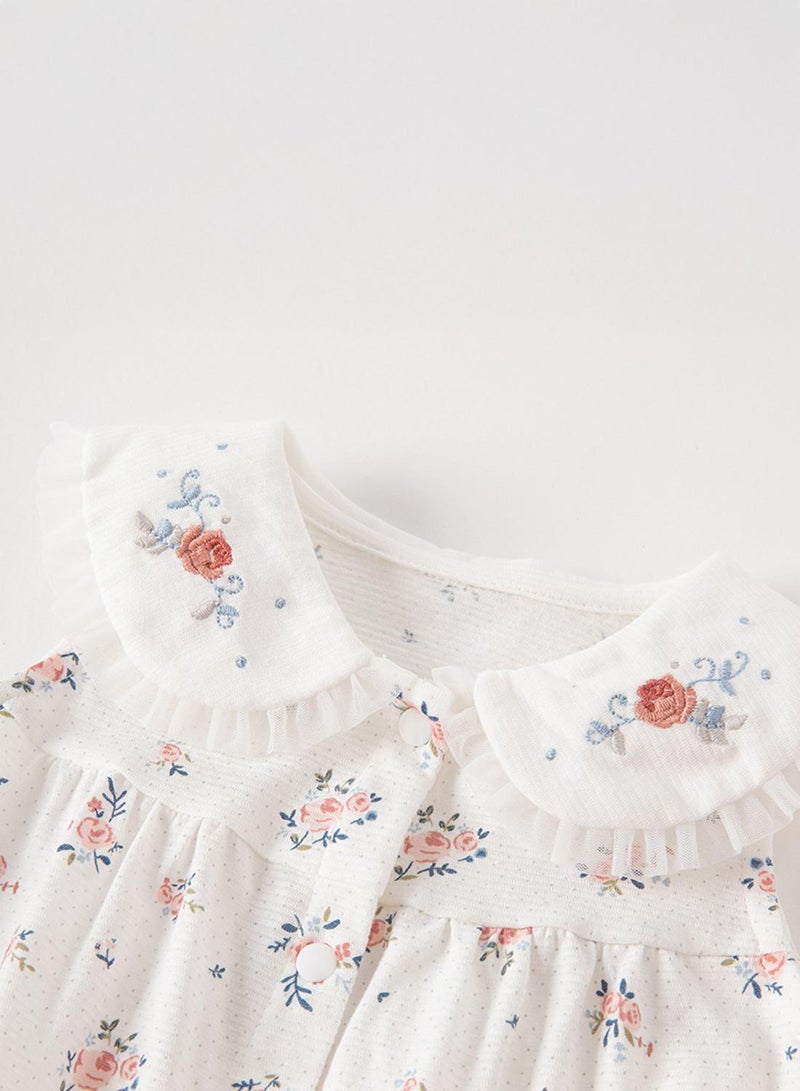 Dave & Bella Floral Embroidery Romper - Image 4