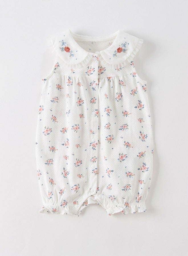 Dave & Bella Floral Embroidery Romper - Image 1