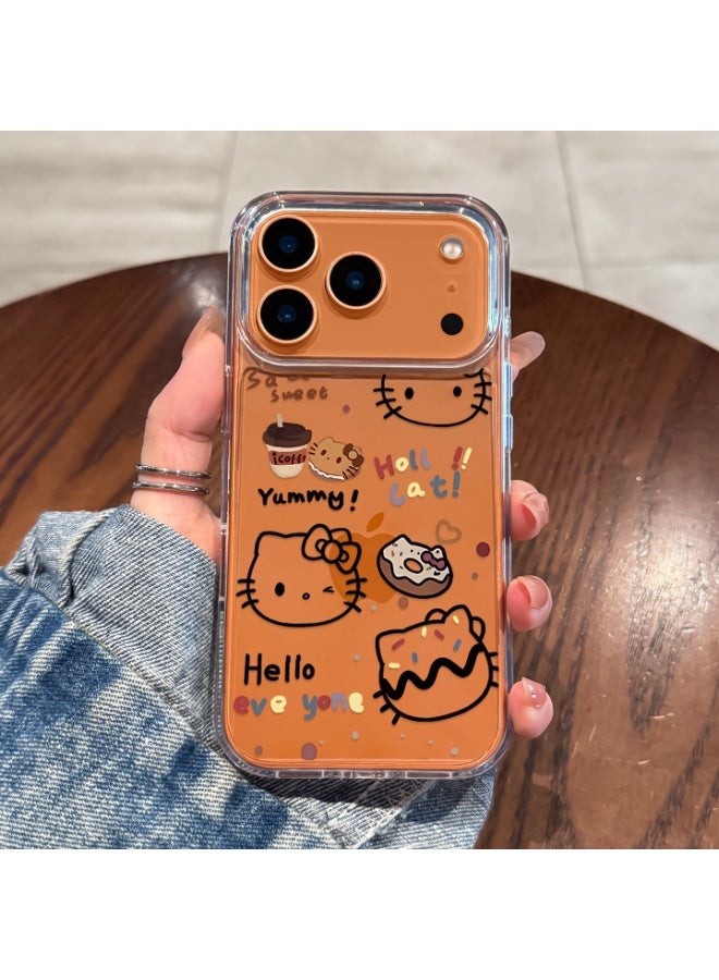 HaDoii for iPhone 17 Pro Max Case Clear - Cute Phone Case for iPhone 17 Pro Max, Featuring a Cute Transparent Phone Case with Kt Cat Pattern. Cartoon Pattern Phone Cover Suitable for Women - Image 2