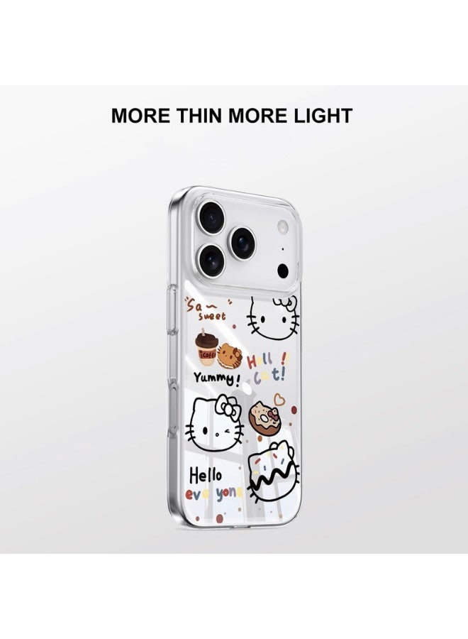 HaDoii for iPhone 17 Pro Max Case Clear - Cute Phone Case for iPhone 17 Pro Max, Featuring a Cute Transparent Phone Case with Kt Cat Pattern. Cartoon Pattern Phone Cover Suitable for Women - Image 3