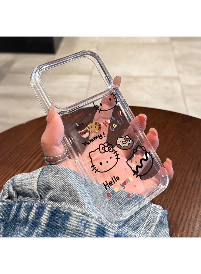 HaDoii for iPhone 17 Pro Max Case Clear - Cute Phone Case for iPhone 17 Pro Max, Featuring a Cute Transparent Phone Case with Kt Cat Pattern. Cartoon Pattern Phone Cover Suitable for Women - Image 4