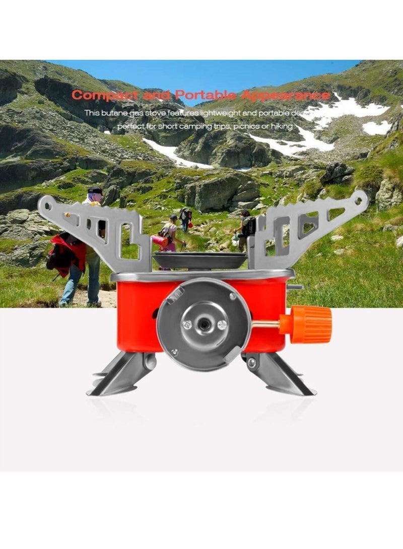 ECVV Portable Camping Gas Stove - Lightweight Backpack Butane Burner - 2800W High Power With Convenient Piezo Ignition, Foldable - For Hiking Outdoor - Image 4