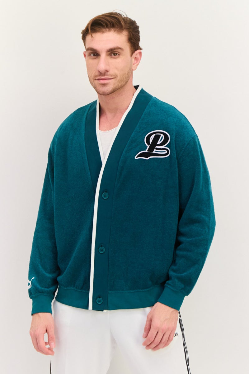 PUMA Men Relaxed Fit Long Sleeves Outdoor Sweater, Green - Image 1