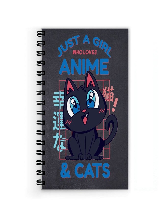 Plan To Gift Cat anime Spiral Wiro Unruled Blank Pages Notebook Diary Journal Drawing Book Size-A5(6X9 Inches) (Cat anime) - Image 1