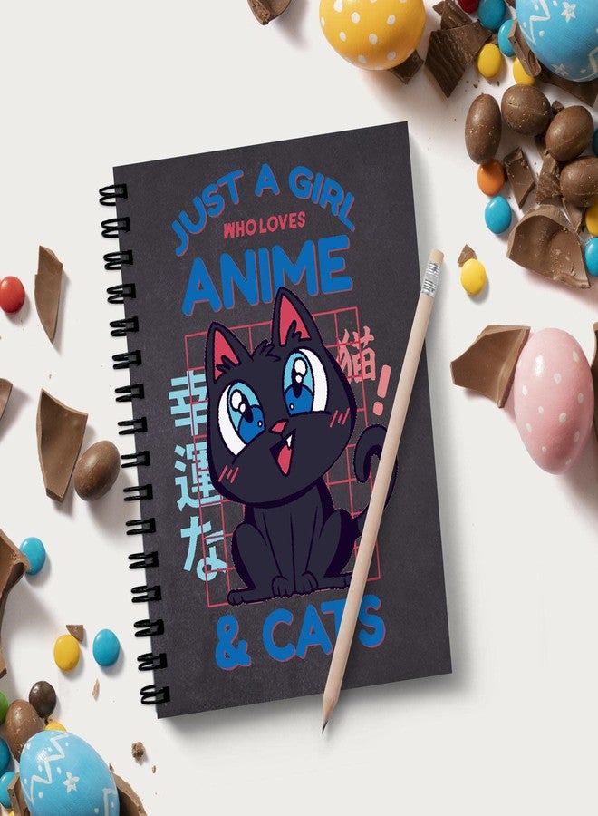 Plan To Gift Cat anime Spiral Wiro Unruled Blank Pages Notebook Diary Journal Drawing Book Size-A5(6X9 Inches) (Cat anime) - Image 2