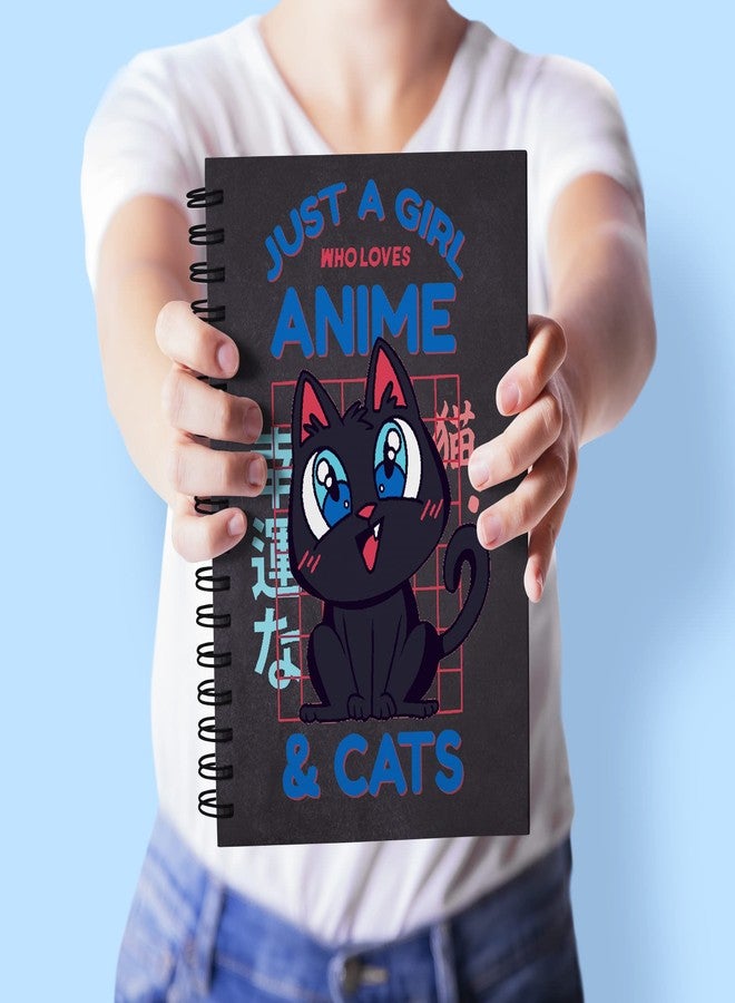 Plan To Gift Cat anime Spiral Wiro Unruled Blank Pages Notebook Diary Journal Drawing Book Size-A5(6X9 Inches) (Cat anime) - Image 3