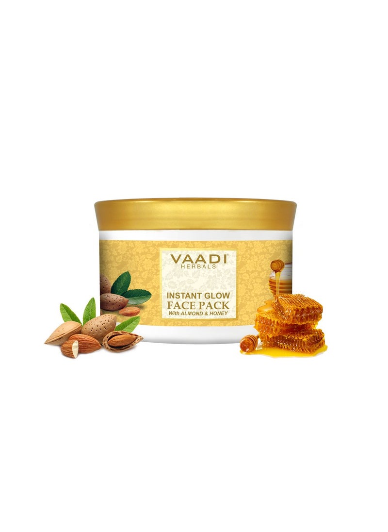 VAADI HERBALS - Almond and Honey Face Pack  Herbal Face Pack  ALL Natural  Sulfate Free  Suitable for All Skin Types  Value Pack of 600 gms 2116 Oz  Vaadi Herbals - Image 1