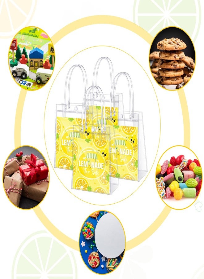 Colingmill 24 Pcs Lemon Party Favors Gift Bags PVC Lemonade Goodie Candy Treat Bags with Handles for Summer Wedding Birthday Baby Shower Lemonade Stand Party Decorations Supplies - Image 5