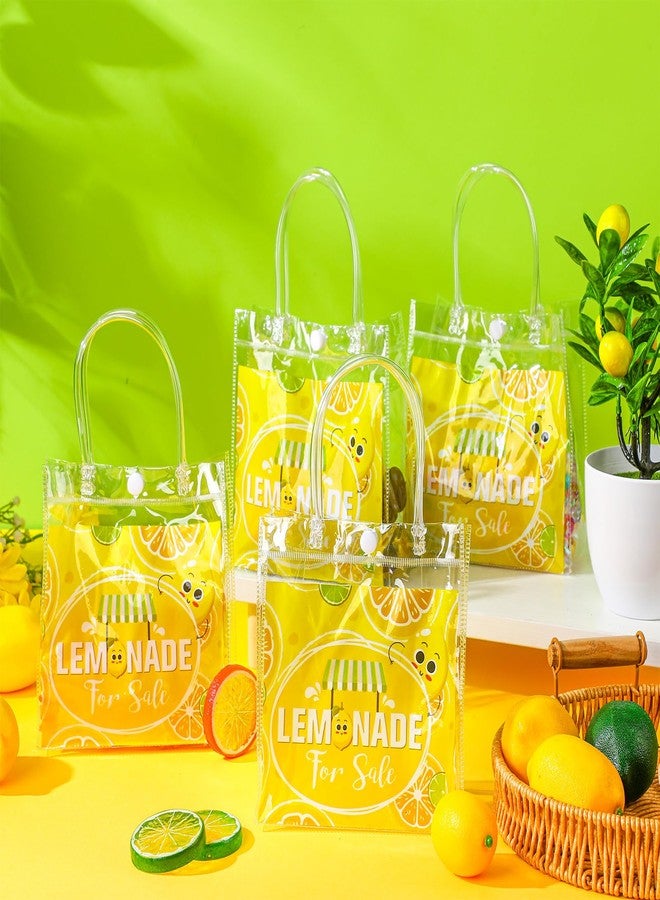 Colingmill 24 Pcs Lemon Party Favors Gift Bags PVC Lemonade Goodie Candy Treat Bags with Handles for Summer Wedding Birthday Baby Shower Lemonade Stand Party Decorations Supplies - Image 3