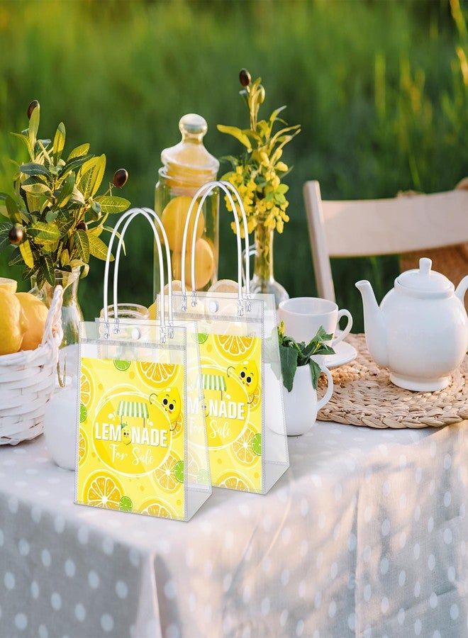 Colingmill 24 Pcs Lemon Party Favors Gift Bags PVC Lemonade Goodie Candy Treat Bags with Handles for Summer Wedding Birthday Baby Shower Lemonade Stand Party Decorations Supplies - Image 4