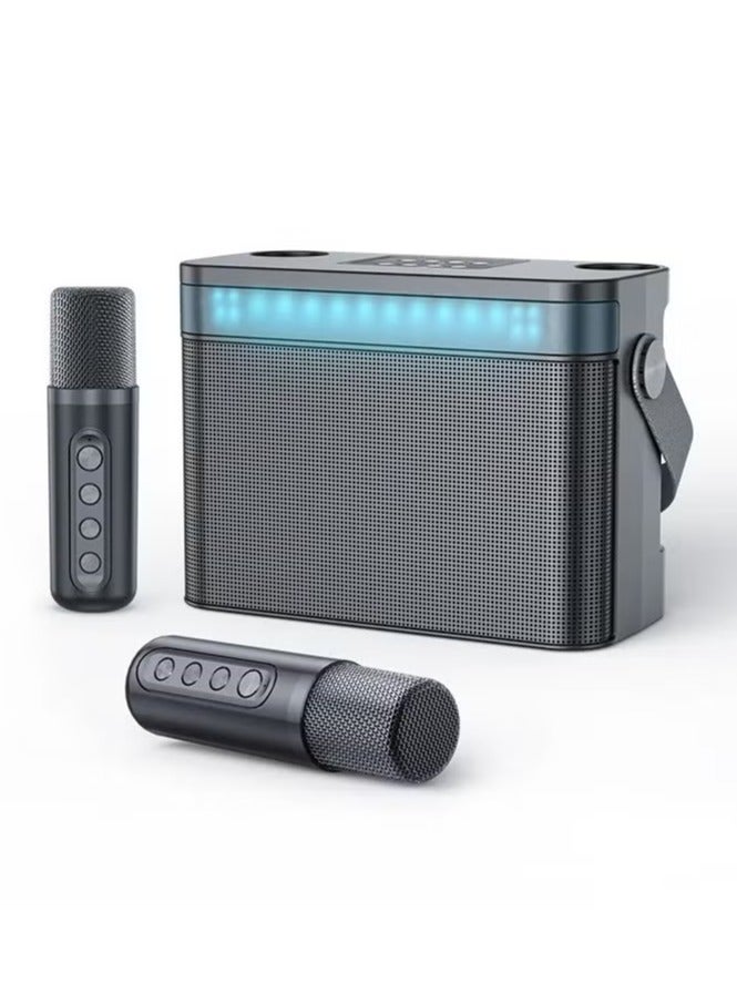 ELTRAZONE 120W High Power Bluetooth Speaker with RGB Rhythm Light and Wireless Portable Microphone – TF Subwoofer, Ideal for Family Karaoke and Parties  - Image 1