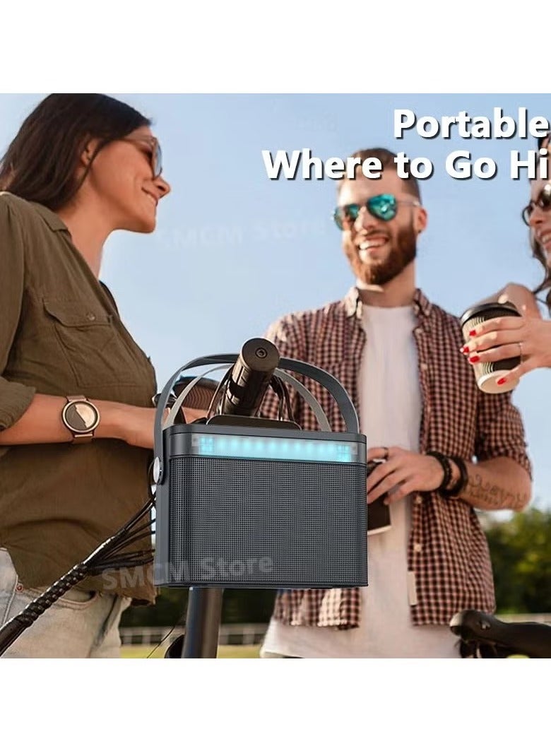 ELTRAZONE 120W High Power Bluetooth Speaker with RGB Rhythm Light and Wireless Portable Microphone – TF Subwoofer, Ideal for Family Karaoke and Parties  - Image 4