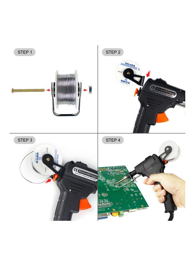 NIBEMINENT Manual Soldering Gun Set Black/Silver  - Image 2