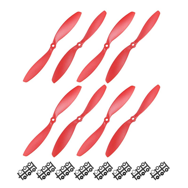uxcell uxcell RC Propellers CW CCW 9047 9x4.7 Inch 2-Vane Fixed-Wing for Airplane Toy, Nylon with Adapter Rings 4 Pair a19082100ux1478  - Image 1