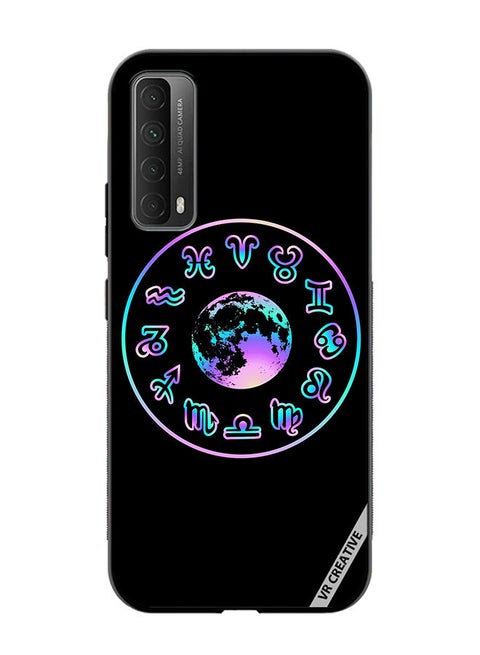 Protective Case Cover For Huawei Y7a Abstract Pattern Sings Design Multicolour