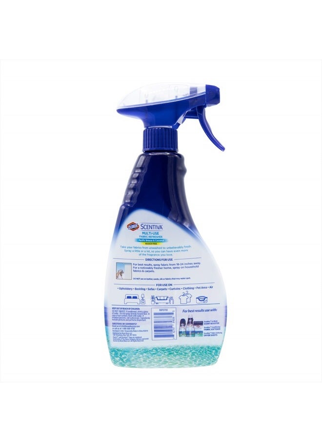 Clorox - Scentiva Multi-Use Fabric Refresher Spray | Fabric Freshener for Closets, Upholstery, Curtains, and Carpets | Pacific Breeze & Coconut | 16.9 Ounces - Image 1
