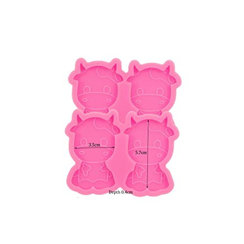 AMZTOART 2PC Silicone Resin Phone Grip Molds Epoxy Small Cow Phone Socket Mold DIY Casting Making for Badge Reel - Image 5
